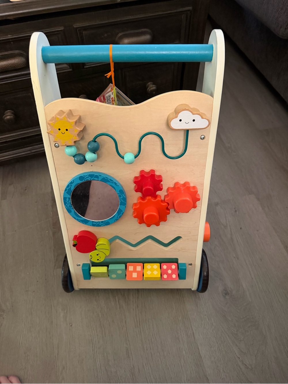NWT Little Learning Steps Wooden Activity Walker by B. toys,